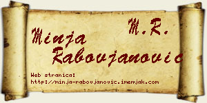 Minja Rabovjanović vizit kartica